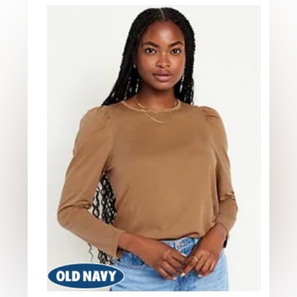 Old Navy Long Sleeve Crew Neck Tee Mustard